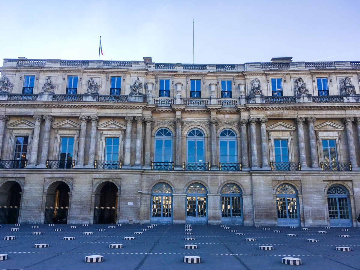 Colonnes de Buren at the Palais-Royal